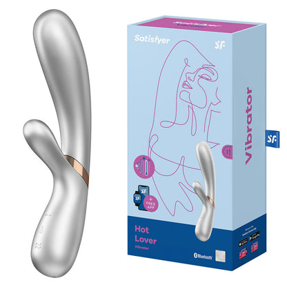 Satisfyer Hot Lover - Silver/Champagne App Controlled USB Rechargeable Rabbit Vibrator