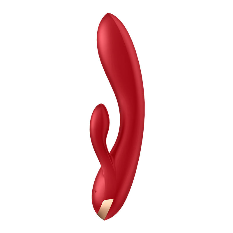 Satisfyer Double Flex - Red USB Rechageable Rabbit Vibrator with App Control