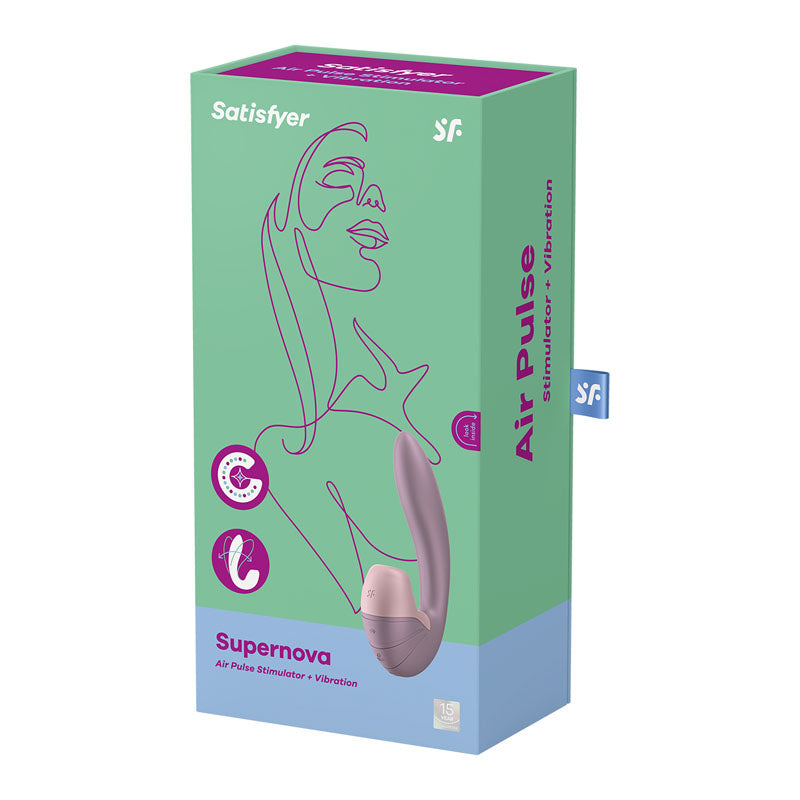 Satisfyer Supernova - Old Rose USB Rechargeable Vibrator with Air Pulsation