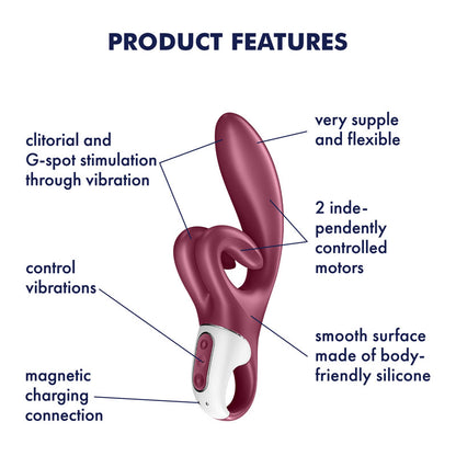 Satisfyer Touch Me - Red USB Rechargeable Rabbit Vibrator