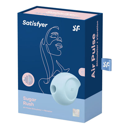 Satisfyer Sugar Rush - Blue - Blue USB Rechargeable Air Pulsation Stimulator