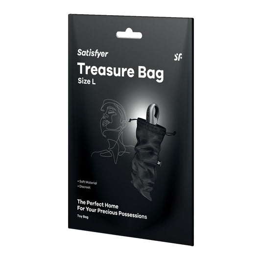 Satisfyer Treasure Bag Large - Black Large Toy Storage Bag