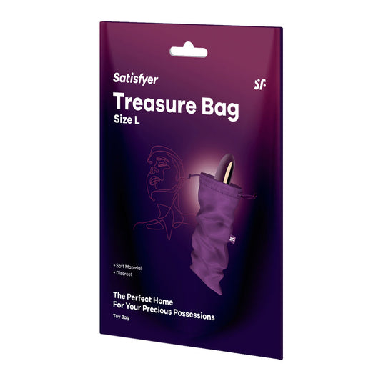 Satisfyer Treasure Bag Large - Violet Large Toy Storage Bag