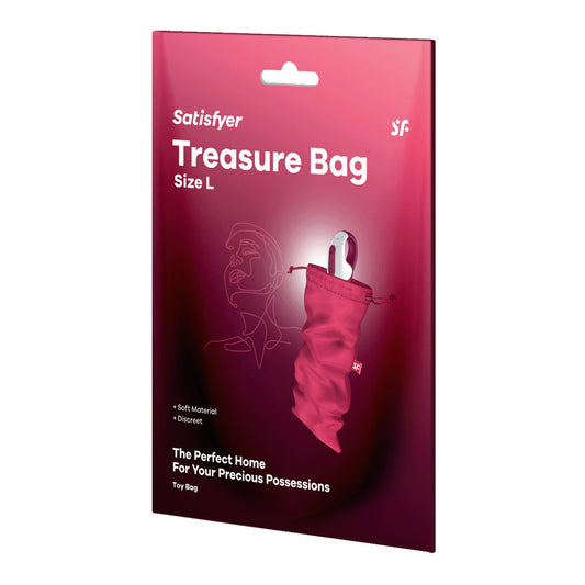 Satisfyer Treasure Bag Large - Pink Large Toy Storage Bag
