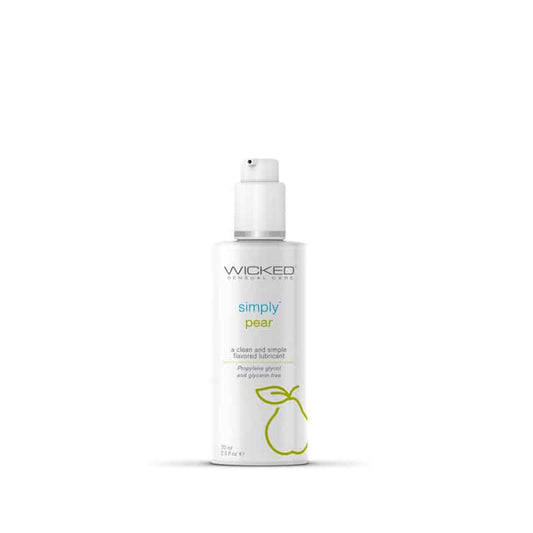 Wicked Simply Aqua Pear - Pear Flavoured Water Based Lubricant - 70 ml (2.3 oz) Bottle