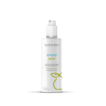 Wicked Simply Aqua Pear - Pear Flavoured Water Based Lubricant - 120 ml (4 oz) Bottle