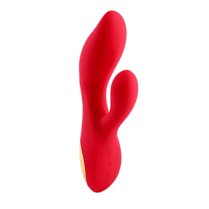 Adam & Eve EVE'S BIG AND CURVY G - Red 19.8 cm USB Rechargeable Rabbit Vibrator