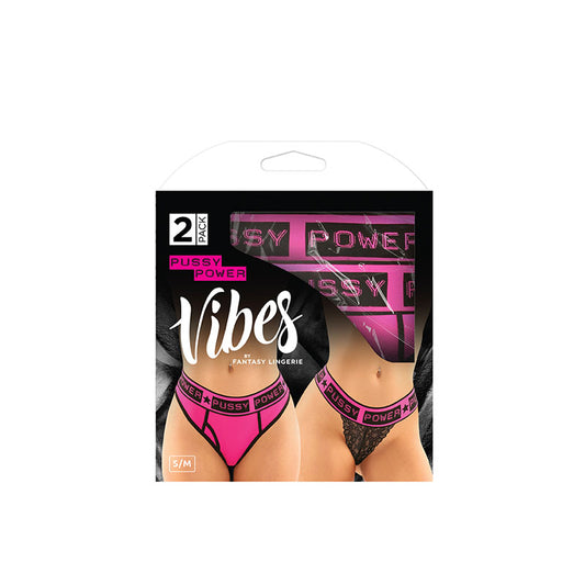 VIBES PUSSY POWER Brief & Thong S/M Pink
