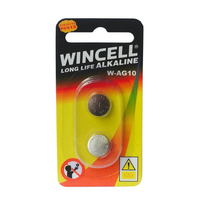 Wincell AG10 Alkaline Battery - Alkaline Battery - LR1130 (AG10) 2 Pack