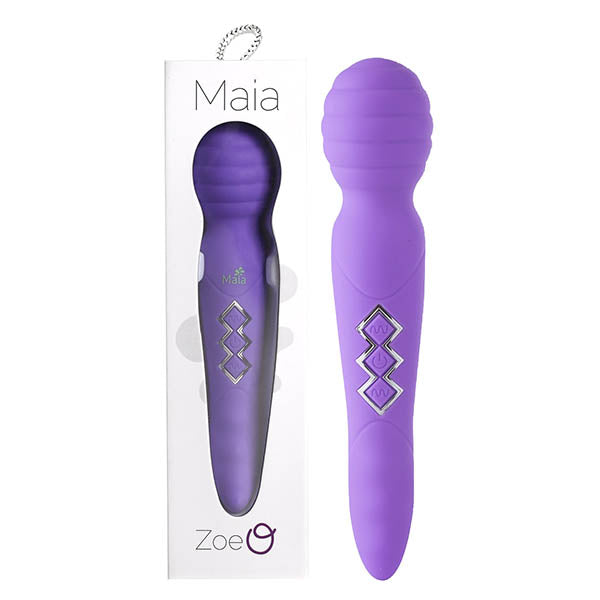 Maia Zoe - Purple USB Rechargeable Dual Vibrating Massage Wand
