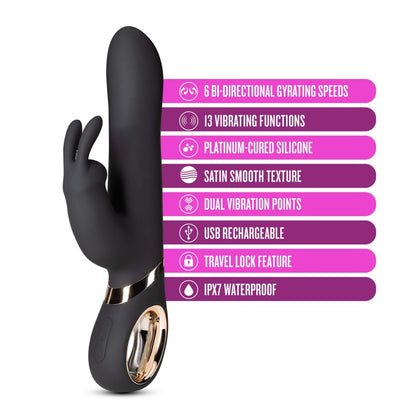 Lush Victoria - Black 22.9 cm (9'') USB Rechargeable Rabbit Vibrator
