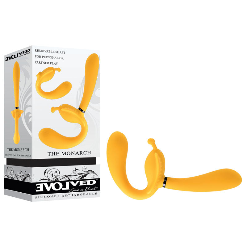 Evolved THE MONARCH - Yellow USB Rechargeable Multi Use Couples Vibrator