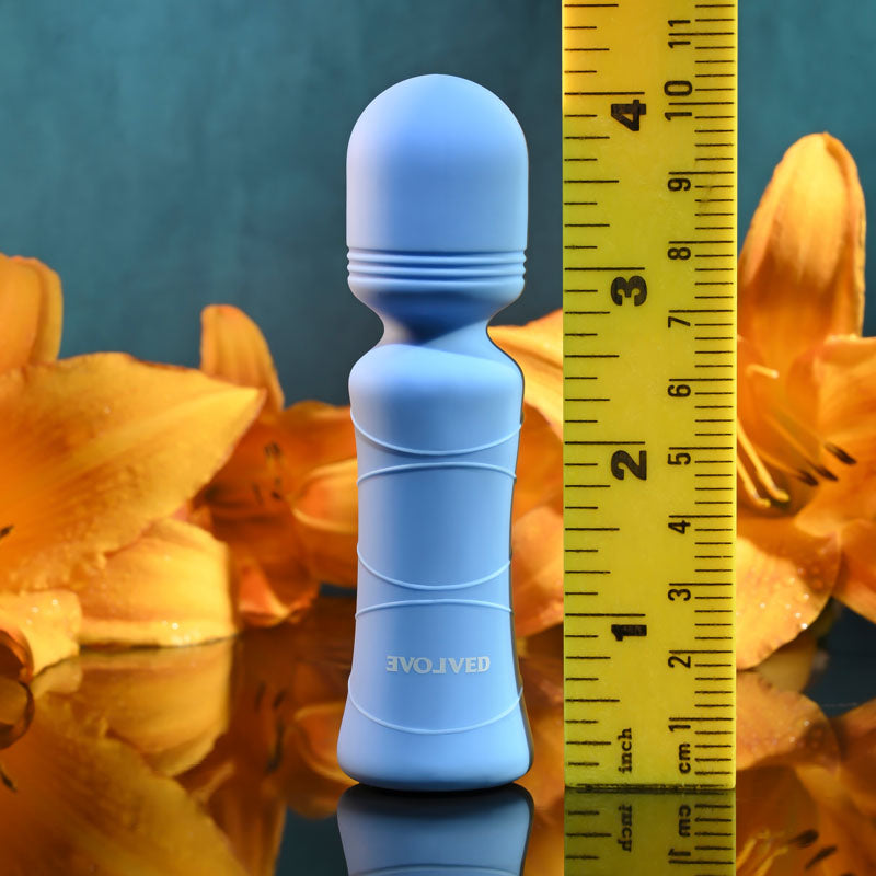 Evolved Out Of The Blue - Blue 10.5 cm USB Rechargeable Mini Massager Wand