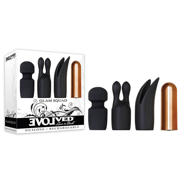 Evolved Glam Squad - Copper Rechargeable Bullet with 3 Interchangeable Sleeves