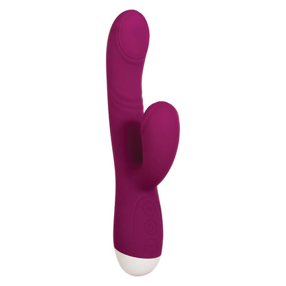 Evolved Double Tap - Burgundy Red 22.2 cm USB Rechargeable Rabbit Vibrator