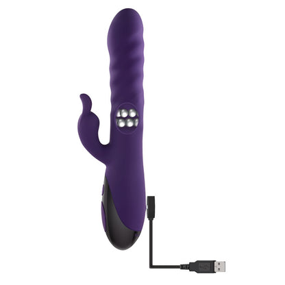 Evolved RASCALLY RABBIT - Purple 22.9 cm USB Rechargeable Rabbit Vibrator