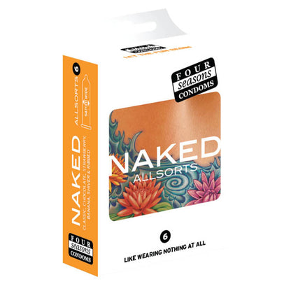 Four Seasons Naked Allsorts - Ultra Thin Lubed Condoms in 6 Styles - 6 Pack