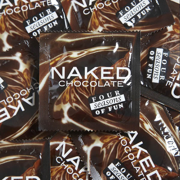 Four Seasons Naked Chocolate Condoms - Bulk Box of 144