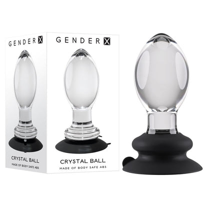 Gender X Crystal Ball - Clear Glass 13.6 cm Butt Plug with Suction Base