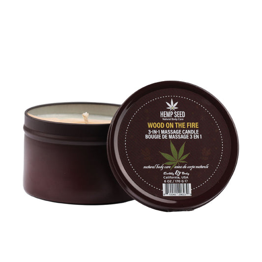 Hemp Seed 3-In-1 Massage Candle - Wood On The Fire 170g