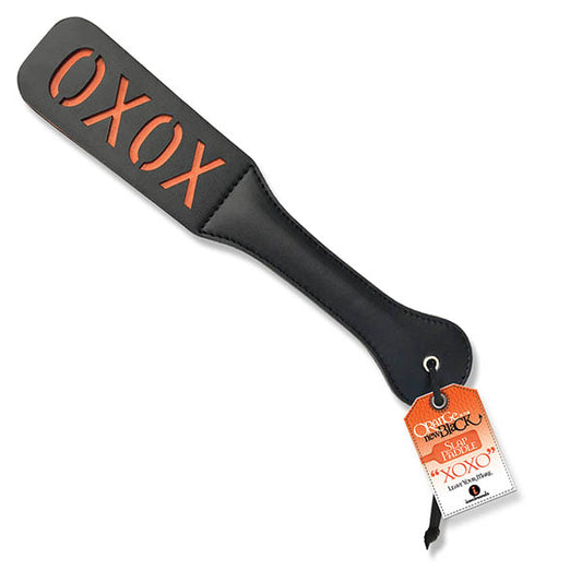 The 9's Orange Is The New Black, Slap Paddle XOXO - Black Paddle