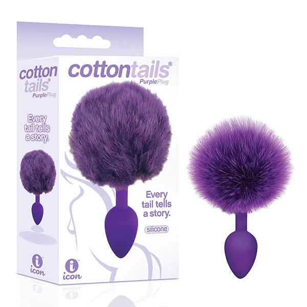 The 9's Cottontails - Purple Butt Plug with Bunny Tail