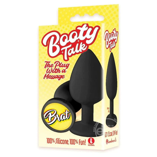 The 9's Booty Talk - Brat Black Butt Plug