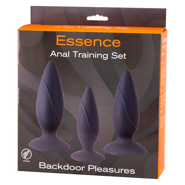 Seven Creations Essence Training Set - Black Butt Plugs - Set of 3 Sizes
