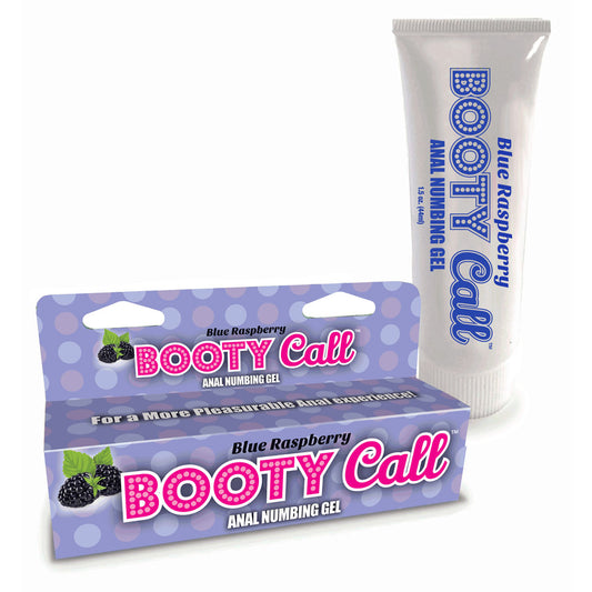 Booty Call Blue Raspberry Flavoured Anal Numbing Gel - 44 ml (1.5 oz) Tube