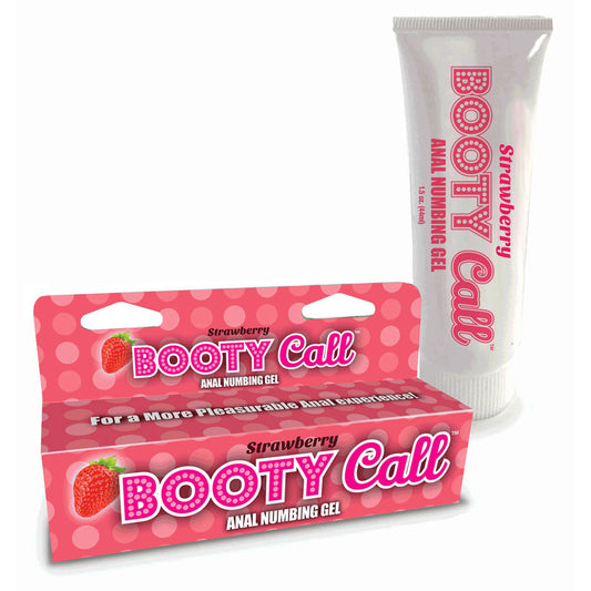 Booty Call Strawberry Flavoured Anal Numbing Gel - 44 ml (1.5 oz) Tube