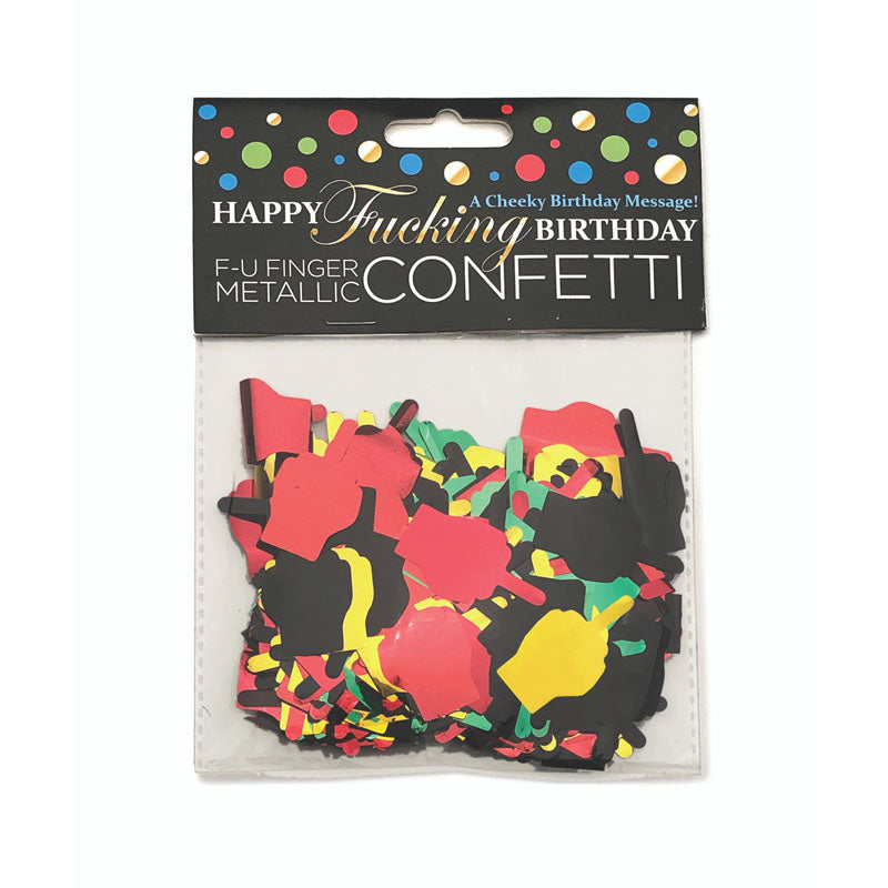 Happy Fucking Birthday FU Finger Confetti - Party Decoration