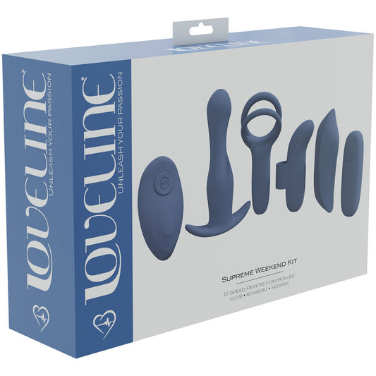 LOVELINE Supreme Weekend Kit Blue USB Rechargeable 5 Piece Kit
