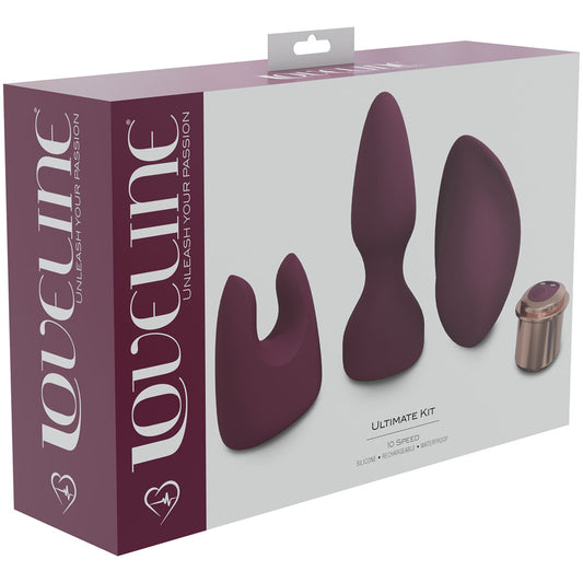 LOVELINE Ultimate Kit Burgundy USB Rechargeable Kit - 3 Piece Set