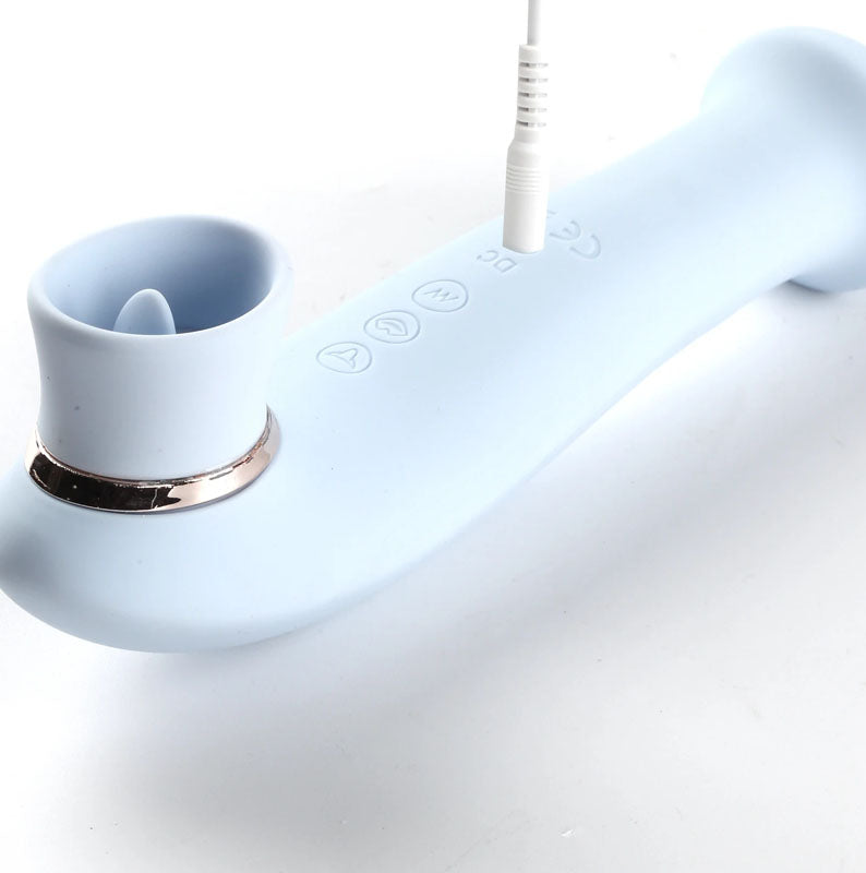 Maia Destiny -  USB Rechargeable Suction Fluttering Tongue Vibrator Wand