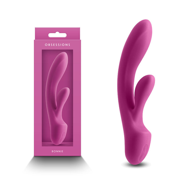 Obsessions Bonnie - Dark Pink - Dark Pink 19.5 cm USB Rechargeable Rabbit Vibrator