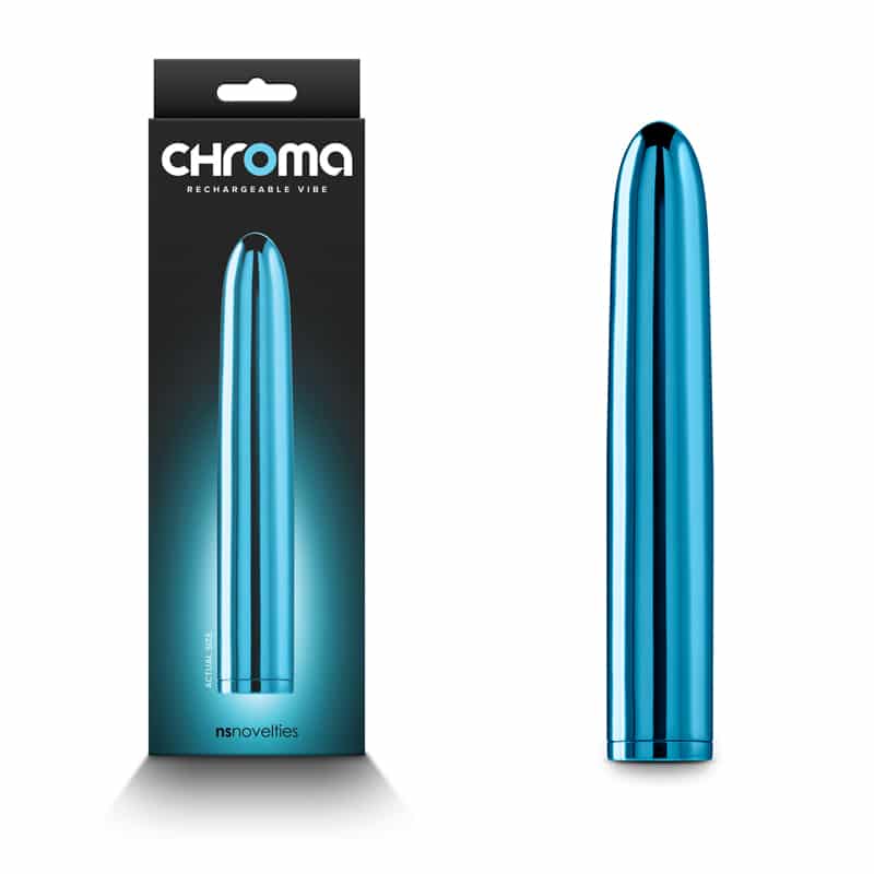 Chroma - Teal - Metallic Teal 17 cm USB Rechargeable Vibrator