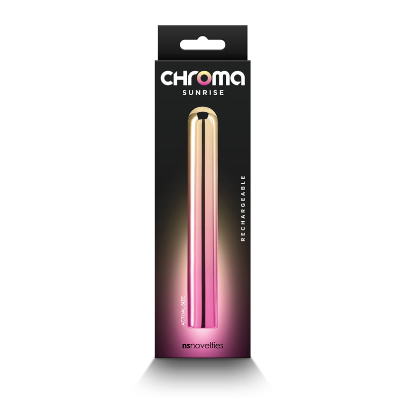 Chroma Sunrise - Large - Metallic Pink/Gold 13.8 cm USB Rechargeable Vibrator