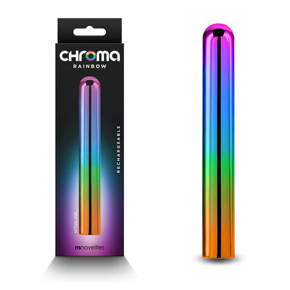 Chroma Rainbow - Large - Metallic Rainbow 13.8 cm USB Rechargeable Vibrator