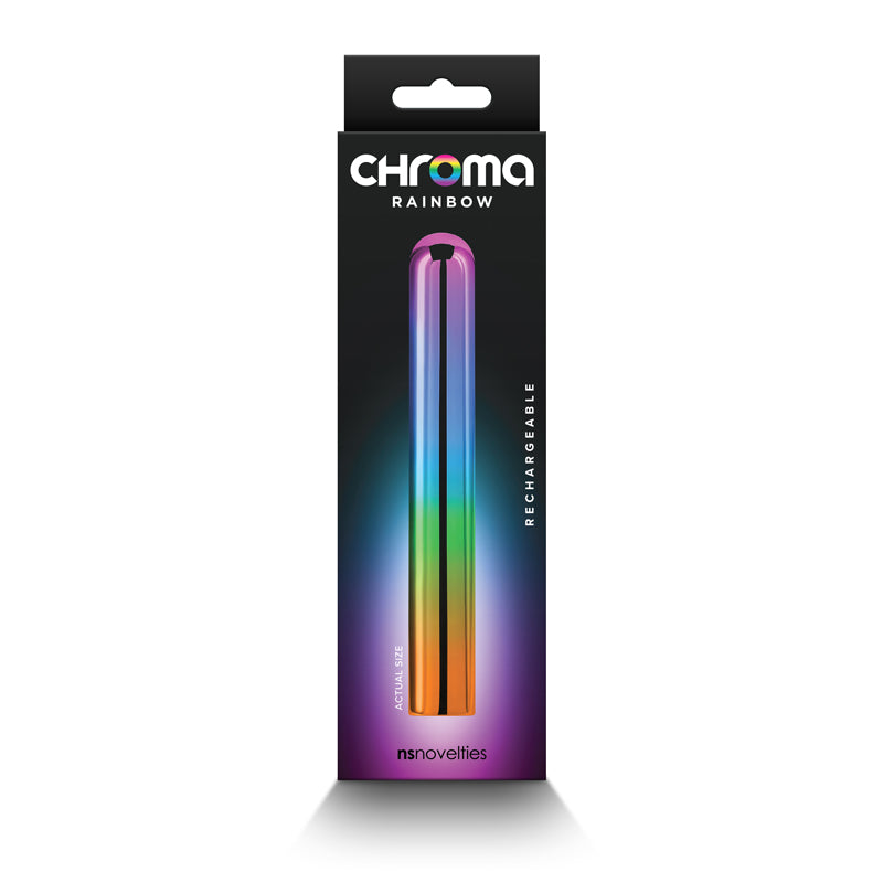 Chroma Rainbow - Large - Metallic Rainbow 13.8 cm USB Rechargeable Vibrator