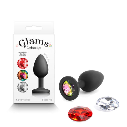 Glams Xchange Round - Small Black Butt Plug