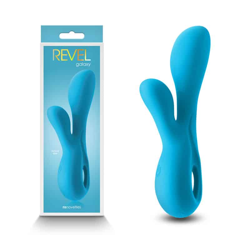 Revel Galaxy - Blue -  15.6 cm USB Rechargeable Rabbit Vibrator