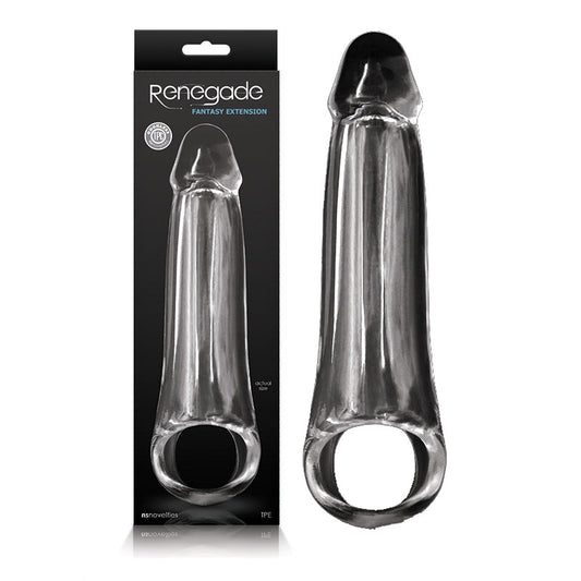 Renegade Fantasy Extenstion - Clear Large Penis Extension Sleeve