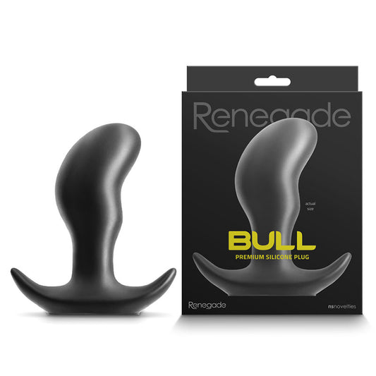 Renegade Bull - Black - Small - Black 10.2 cm Small Butt Plug