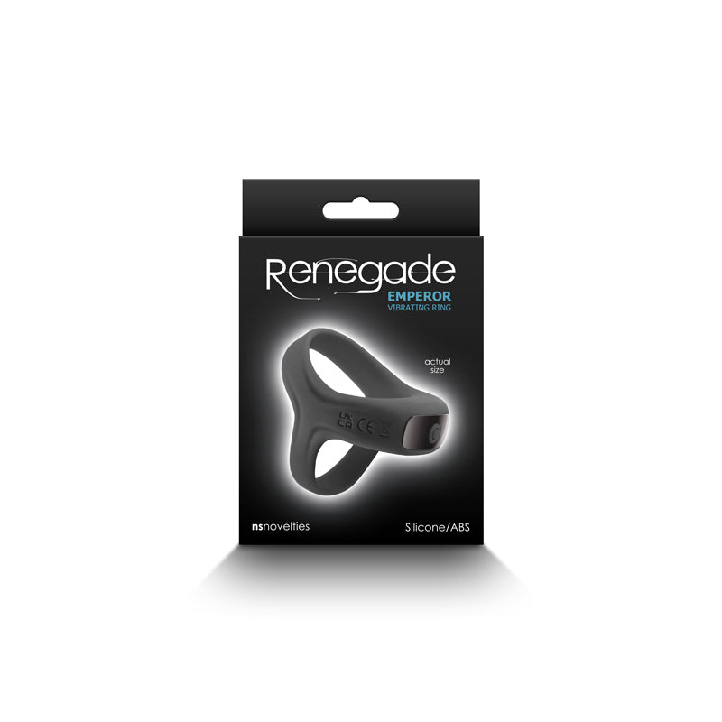 Renegade Emperor - Black USB Rechargeable Vibrating Cock & Ball Rings