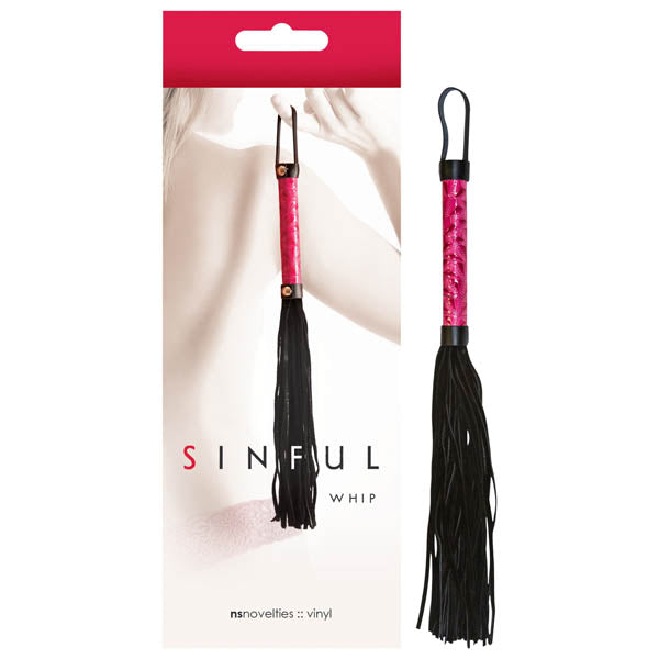 Sinful - Whip - Pink/Black Whip