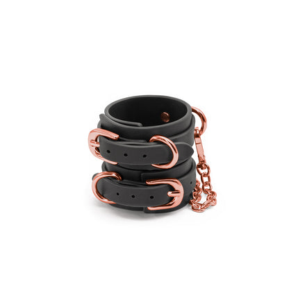 Bondage Couture Wrist Cuffs - Black - Black Restraints