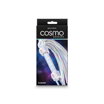 Cosmo Bondage Flogger - Rainbow - Metallic Rainbow Whip