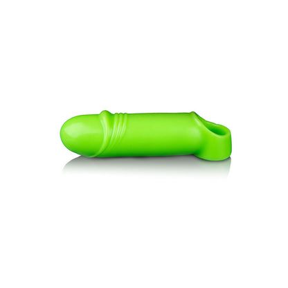 OUCH! Glow In The Dark Smooth Thick Stretchy Penis Sleeve - Glow in Dark 16 cm Penis Extension Sleeve