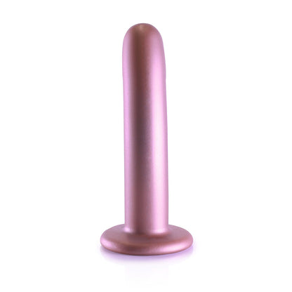 OUCH! Smooth Silicone G-Spot Dildo - Rose Gold 6'' / 14.5 cm