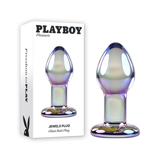 Playboy Pleasure JEWELS PLUG Clear Glass 8.5 cm Butt Plug